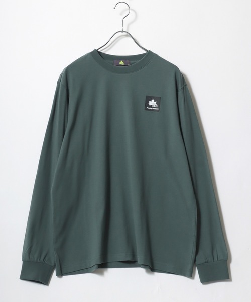 LOGOS(ロゴス)の「LOGOS/ロゴス ボックスロゴプリント ロンT 長袖 レディース メンズ(Tシャツ/カットソー・メンズ・ベージュ/レンガ/オフホワイト/ダークグリーン/ブルーグリーン/カーキ/ブラック/ネイビー・M/L/LL)」の15枚目の写真