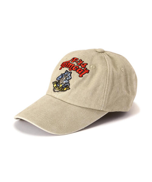AVIREX（アヴィレックス）の「TOM CAT PIGMENT LOW CAP / トムキャット ピグメント ロウ キャップ / AVIREX / アヴィレックス（キャップ・メンズ・ブラック/ベージュ/ネイビー/チャコールグレー・F）」の4枚目の写真