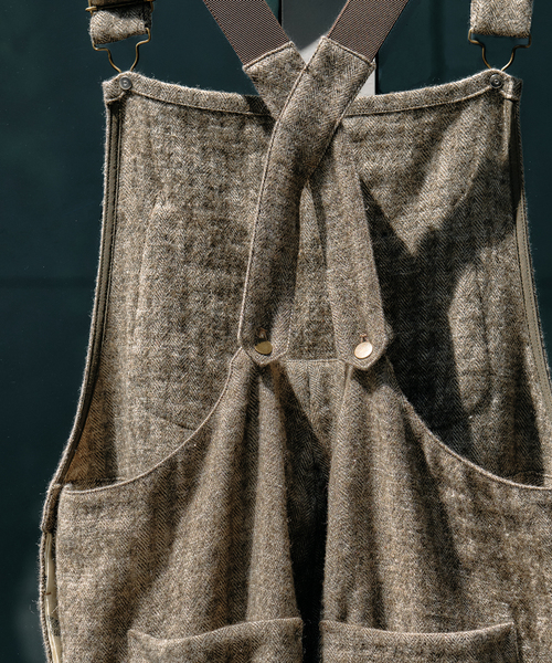 m's braque リネンウールヘリンボン オーバーオール Ms BRAQUE for
