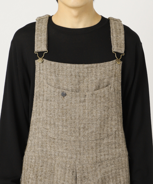 m's braque リネンウールヘリンボン オーバーオール Ms BRAQUE for