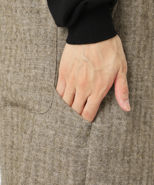 Ms BRAQUE for BOUCLE リネンウールヘリンボン オーバーオール