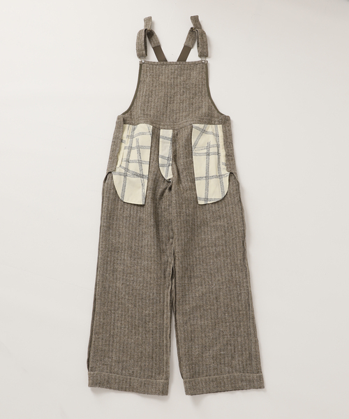 Ms BRAQUE for BOUCLE リネンウールヘリンボン オーバーオール