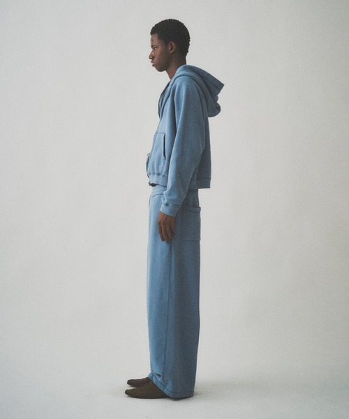 Juha（ユハ）の「FADE WASH CROP HOODIE（パーカー・メンズ・チャコールグレー/ブルー・4/3）」の8枚目の写真