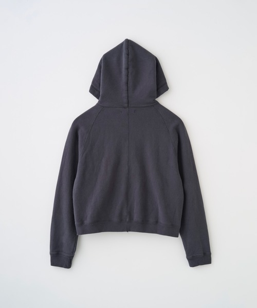 Juha（ユハ）の「FADE WASH CROP HOODIE（パーカー・メンズ・チャコールグレー/ブルー・4/3）」の5枚目の写真