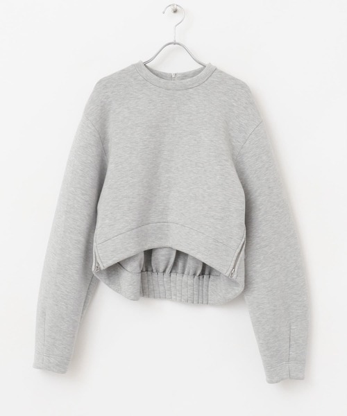 ELENDEEK（エレンディーク）の「ELENDEEK　TUCK HEM CROPPED CS（その他トップス・レディース・オフホワイト/グレー・FREE）」の4枚目の写真