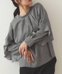 OPAQUE.CLIP | フリルスリーブブラウス【洗濯機洗い可】(シャツ/ブラウス)