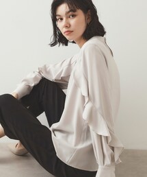 OPAQUE.CLIP | フリルスリーブブラウス【洗濯機洗い可】(シャツ/ブラウス)