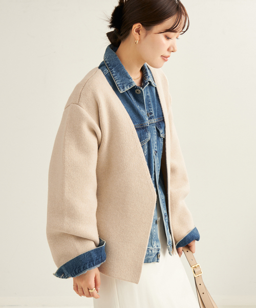 プラージュ Plage WOOL CASHMERE SOFT TUNIC ニット セーター ウール カシミヤ混 アイボリー /KO ■OS レディース plage ニット セーター Washable Washi Mix レディース