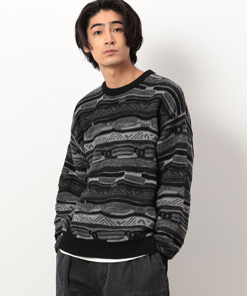 Purple&Yellow（パープルアンドイエロー）の「３Ｄニットプルオーバー（ニット/セーター・メンズ・アイボリー/ブラック・SMALL/MEDIUM/LARGE）」の10枚目の写真