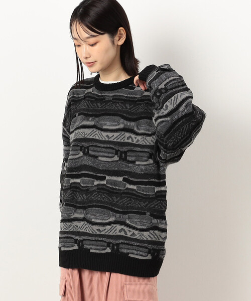 Purple&Yellow（パープルアンドイエロー）の「３Ｄニットプルオーバー（ニット/セーター・メンズ・アイボリー/ブラック・SMALL/MEDIUM/LARGE）」の13枚目の写真