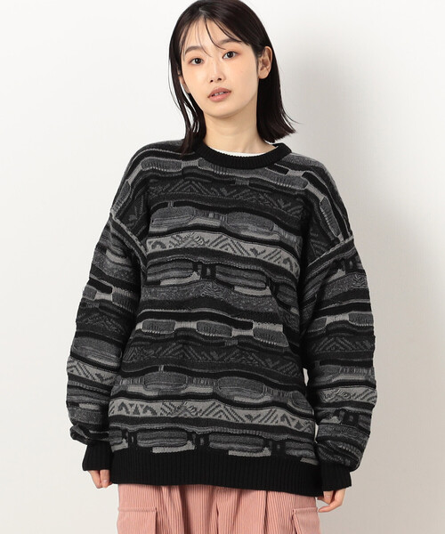 Purple&Yellow（パープルアンドイエロー）の「３Ｄニットプルオーバー（ニット/セーター・メンズ・アイボリー/ブラック・SMALL/MEDIUM/LARGE）」の14枚目の写真