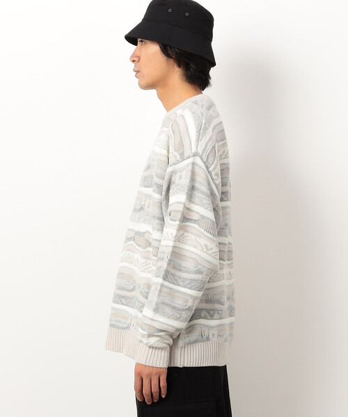 Purple&Yellow（パープルアンドイエロー）の「３Ｄニットプルオーバー（ニット/セーター・メンズ・アイボリー/ブラック・SMALL/MEDIUM/LARGE）」の16枚目の写真