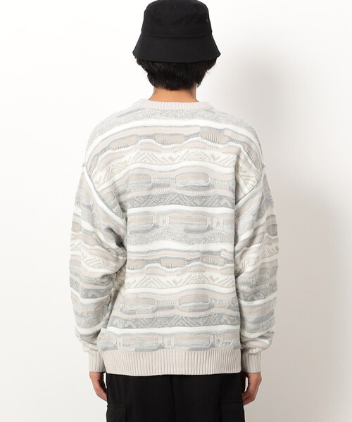 Purple&Yellow（パープルアンドイエロー）の「３Ｄニットプルオーバー（ニット/セーター・メンズ・アイボリー/ブラック・SMALL/MEDIUM/LARGE）」の17枚目の写真