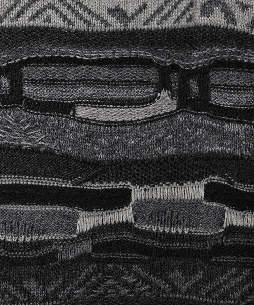 Purple&Yellow（パープルアンドイエロー）の「３Ｄニットプルオーバー（ニット/セーター・メンズ・アイボリー/ブラック・SMALL/MEDIUM/LARGE）」の22枚目の写真