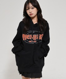 『OY/オーワイ』 CRACKED LOGO HOODIE/ひび割れ ロゴパーカー