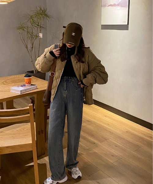 kirakiraShop(キラキラショップ)の「フリース モックネック ロング カットソー(ニット/セーター・レディース・ブラック/クリーム/オレンジ/ホワイト/ブラウン・FREE)」の17枚目の写真
