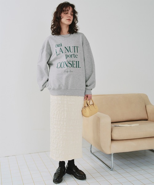 titivate（ティティベイト）の「クルーネックルーズスウェットプルオーバー（スウェット・レディース・グレー/グレー系その他/ピンク系その他/ネイビー/オートミール・FREE）」の15枚目の写真