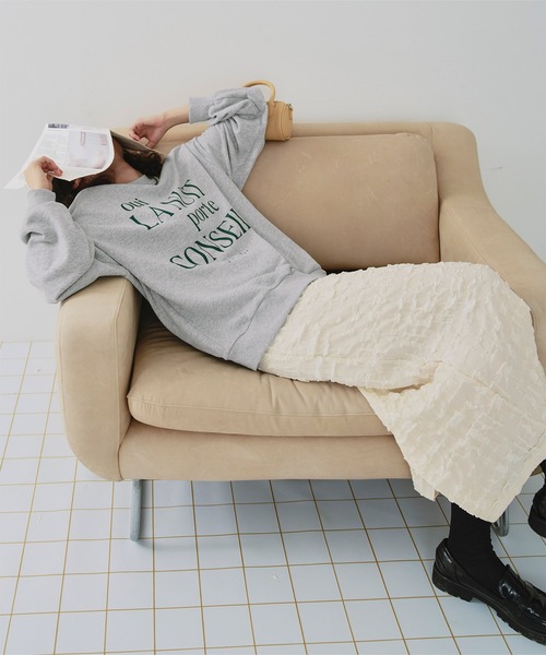 titivate（ティティベイト）の「クルーネックルーズスウェットプルオーバー（スウェット・レディース・グレー/グレー系その他/ピンク系その他/ネイビー/オートミール・FREE）」の20枚目の写真