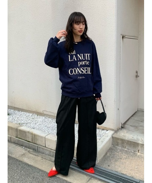 titivate（ティティベイト）の「クルーネックルーズスウェットプルオーバー（スウェット・レディース・グレー/グレー系その他/ピンク系その他/ネイビー/オートミール・FREE）」の9枚目の写真