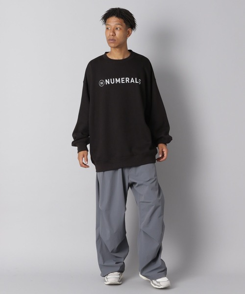 NUMERALS（ヌメラルズ）の「【NUMERALS】裏起毛プリントクルーネックプルオーバー（スウェット・メンズ・オフホワイト/ブラック/カーキ/オレンジ・MEDIUM/LARGE）」の8枚目の写真