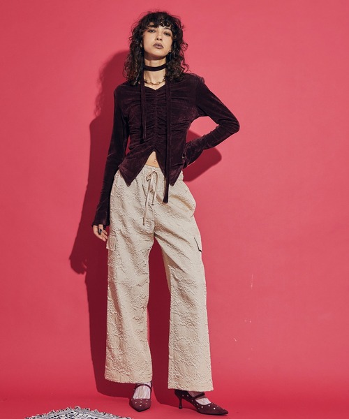 velour tops / ベロアトップス（Tシャツ/カットソー）｜mideal