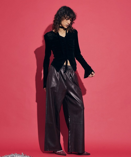 SENEE ribbon velour tops（リボンベロアトップス） SENEE（セニー）の「ribbon velour tops（リボンベロアトップス