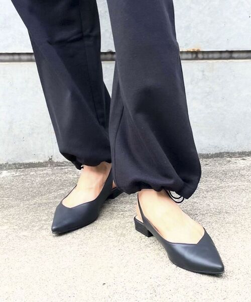 Green　Parks（グリーンパークス）の「ウエスト配色切替スウェットパンツ（スウェットパンツ・レディース・ブラック/グレー・FREE）」の6枚目の写真