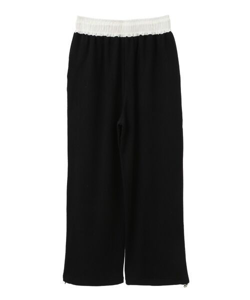 Green　Parks（グリーンパークス）の「ウエスト配色切替スウェットパンツ（スウェットパンツ・レディース・ブラック/グレー・FREE）」の9枚目の写真