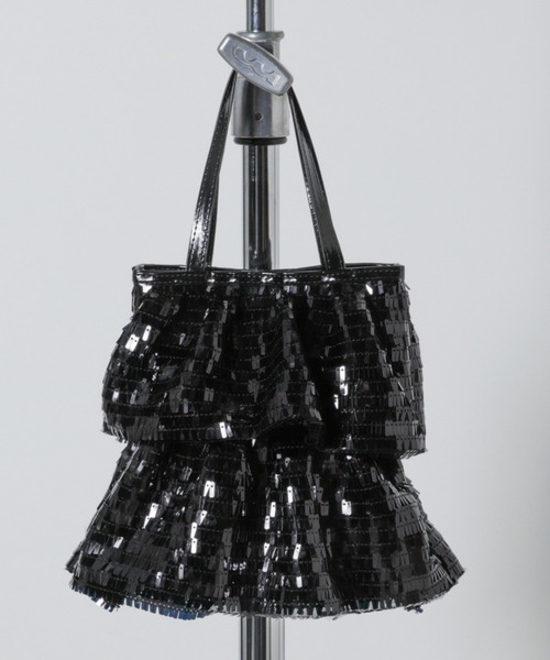 Casselini（キャセリーニ）の「(CASSELINI)スパンコールミニハンドバッグ（ハンドバッグ・レディース・シルバー/ブラック・FREE）」の4枚目の写真