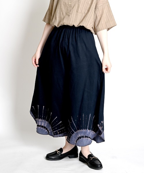 エスニックタイダイフレアパンツ＊ヨガ アジアン flea-wide-1.jpg