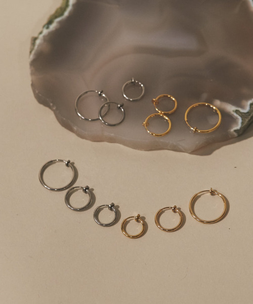 ciite' surgical stainless（シーテサージカルステンレス）の「【 金属アレルギー対応 】 シンプルフープイヤリング サージカルステンレス   (両耳用)（イヤリング・レディース・シルバー/ゴールド/ピンクゴールド・21/12/15 ）」の21枚目の写真