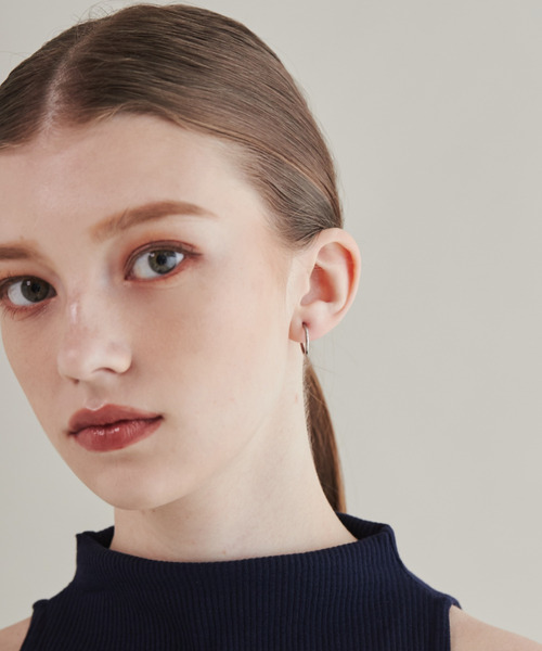 セール】【 金属アレルギー対応 】 シンプルフープイヤリング