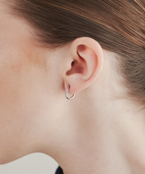 ciite' surgical stainless（シーテサージカルステンレス）の「【 金属アレルギー対応 】 シンプルフープイヤリング サージカルステンレス   (両耳用)（イヤリング・レディース・シルバー/ゴールド/ピンクゴールド・21/12/15 ）」の10枚目の写真