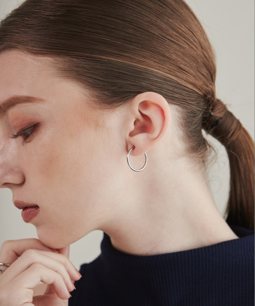 ciite' surgical stainless（シーテサージカルステンレス）の「【 金属アレルギー対応 】 シンプルフープイヤリング サージカルステンレス   (両耳用)（イヤリング・レディース・シルバー/ゴールド/ピンクゴールド・21/12/15 ）」の16枚目の写真