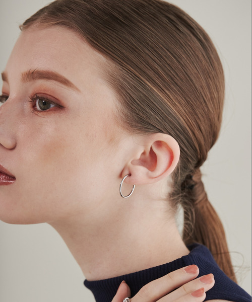 ciite' surgical stainless（シーテサージカルステンレス）の「【 金属アレルギー対応 】 シンプルフープイヤリング サージカルステンレス   (両耳用)（イヤリング・レディース・シルバー/ゴールド/ピンクゴールド・21/12/15 ）」の18枚目の写真