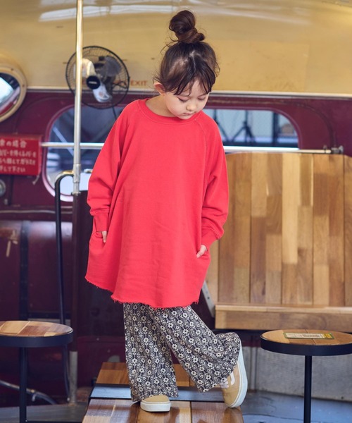 BIG FIELD（ビッグフィールド）の「ピグメントラグランワンピース（ワンピース・キッズ・レッド/カーキ/サンドベージュ・120/110/100/90/150/140/130）」の3枚目の写真