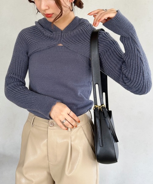 wears（ウェアーズ）の「leather big belt shoulder bag／PU太ベルトショルダーバッグ（ショルダーバッグ・レディース・ブラック/ブラウン・FREE）」の4枚目の写真