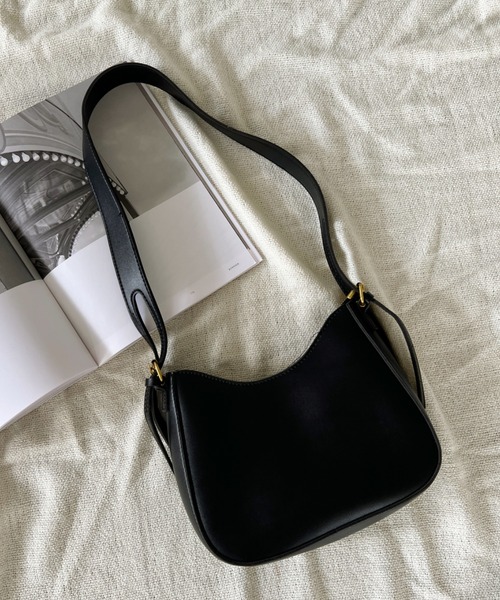 セール】leather big belt shoulder bag／PU太ベルトショルダー
