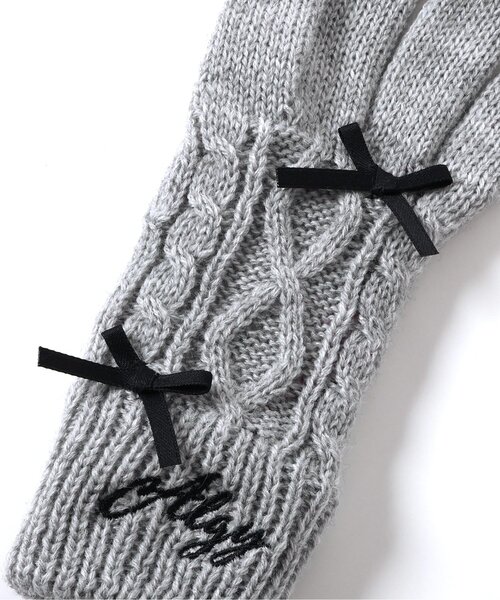 algy（アルジー）の「【スマホ対応】りぼん手袋（手袋・キッズ・ピンク/ブラック/グレー・FREE）」の15枚目の写真