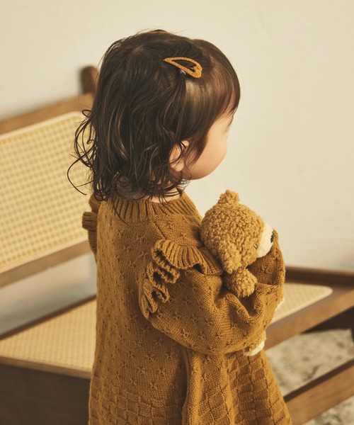 sea and shells by pairmanon(シーアンドシェルズバイペアマノン)の「【sea and shells by pairmanon】肩フリル 切り替え ニット ワンピース(その他ベビーウェア・キッズ・ベージュ/オレンジ/ブラウン・110/100/80/90)」の21枚目の写真