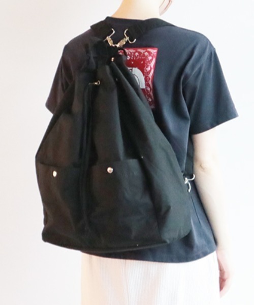 EARTH MADE(アースメイド)の「TFM 3WAY BACKPACK(バックパック/リュック・メンズ・ブラック/ベージュ/カーキ・FREE)」の2枚目の写真