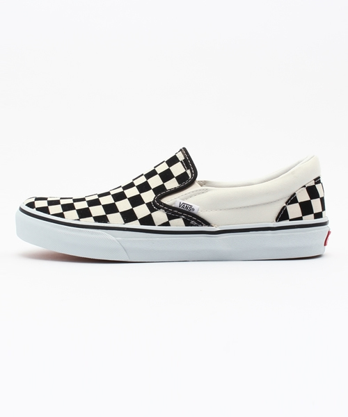 VANS ヴァンズ SLIP ON スリッポン V98CLA BLACK/WHT/CHK（スリッポン
