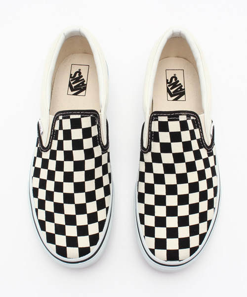 国内発【VANS】ヴァンズ SLIP ON スリッポン BLACK/WHT/CHK VANS ヴァンズ SLIP ON スリッポン V98CLA BLACK/WHT/CHK
