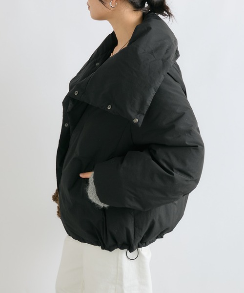 RIVE DROITE（リヴドロワ）の「【軽量705g】スタンドカラーダウンジャケット（ダウンジャケット/コート・レディース・ブラック/ダークブラウン/キャメル・FREE）」の8枚目の写真