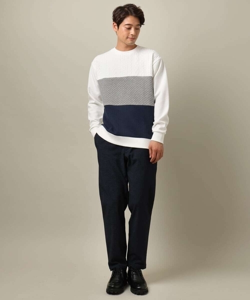 a.v.v（アーヴェヴェ）の「【大人に着映える】フクレジャカードプルオーバー（Tシャツ/カットソー・メンズ・アイボリー/ブラック/ホワイト・44/46/48/50/52）」の9枚目の写真