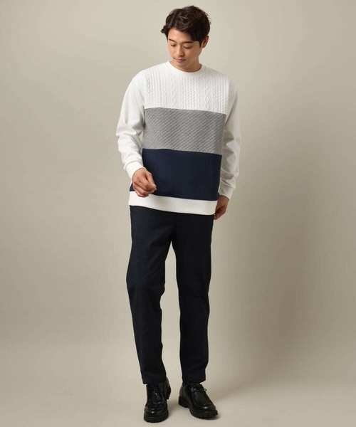 a.v.v（アーヴェヴェ）の「【大人に着映える】フクレジャカードプルオーバー（Tシャツ/カットソー・メンズ・アイボリー/ブラック/ホワイト・44/46/48/50/52）」の10枚目の写真