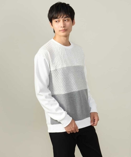 a.v.v（アーヴェヴェ）の「【大人に着映える】フクレジャカードプルオーバー（Tシャツ/カットソー・メンズ・アイボリー/ブラック/ホワイト・44/46/48/50/52）」の18枚目の写真