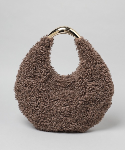 A part by（アパートバイ）の「【別注】LE VERNIS ボアバッグ（ハンドバッグ・レディース・ブラウン/アイボリー・FREE）」の7枚目の写真