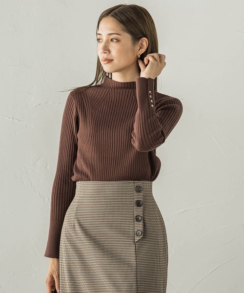 ketty(ケティ)の「ヒートハイネックプルオーバー≪手洗い可能≫(ニット/セーター・レディース・レッド/パープル/アイボリー/ブラック/オフホワイト/ブラウン・M)」の4枚目の写真
