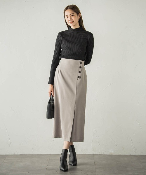 ketty(ケティ)の「ヒートハイネックプルオーバー≪手洗い可能≫(ニット/セーター・レディース・レッド/パープル/アイボリー/ブラック/オフホワイト/ブラウン・M)」の9枚目の写真